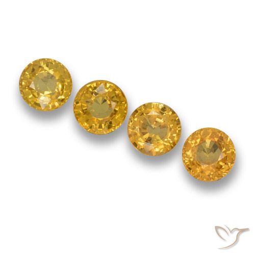 2.37ctw Naturale Oro profondo Zaffiro, Rotondo, VVS-VS