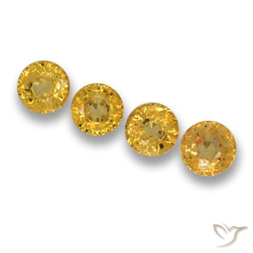2.69ctw Naturale Oro profondo Zaffiro, Rotondo, VVS-VS
