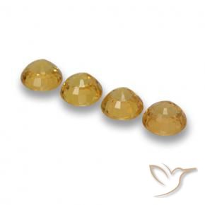 Gemme di Zaffiro Oro profondo naturale da 2.69 ct, Rotondo, VVS-VS