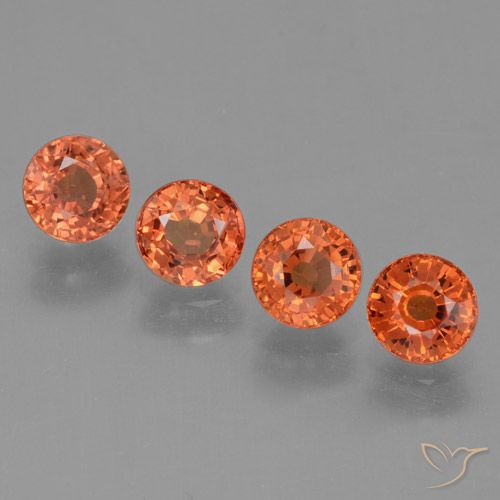 2.79ctw Naturale Arancia Fuoco Zaffiro, Rotondo, VVS-VS