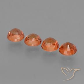 Gemme di Zaffiro Arancia Fuoco naturale da 2.79 ct, Rotondo, VVS-VS