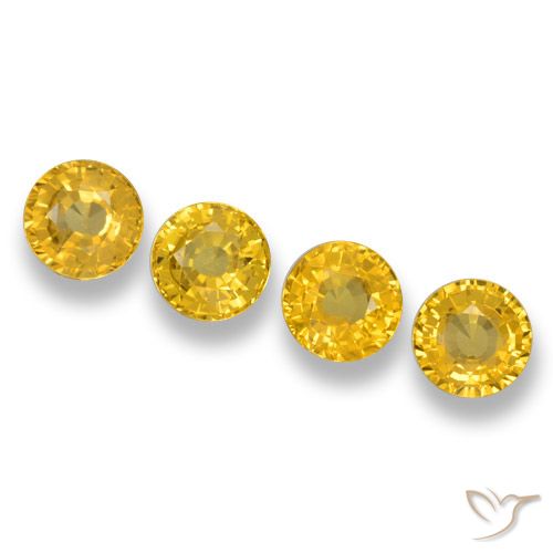 2.46ctw Naturale Giallo medio Zaffiro, Rotondo, VVS-VS