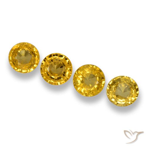2.32ctw Naturale Giallo intenso Zaffiro, Rotondo, VVS-VS