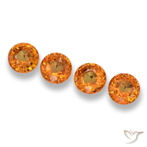 2.44ctw Naturale Albicocca Arancia Zaffiro, Rotondo, VVS-VS