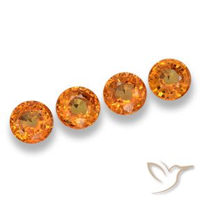 Gemme di Zaffiro Albicocca Arancia naturale da 2.44 ct, Rotondo, VVS-VS