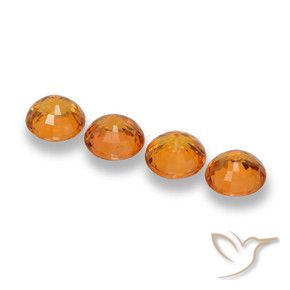Gemme di Zaffiro Albicocca Arancia naturale da 2.44 ct, Rotondo, VVS-VS