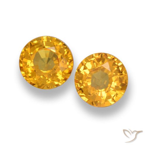 1.28ctw Naturale Dorato medio Zaffiro, Rotondo, VVS-VS