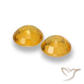 Gemme di Zaffiro Dorato medio naturale da 1.28 ct, Rotondo, VVS-VS