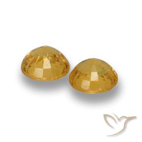 Gemme di Zaffiro Dorato scuro naturale da 1.35 ct, Rotondo, VVS-VS