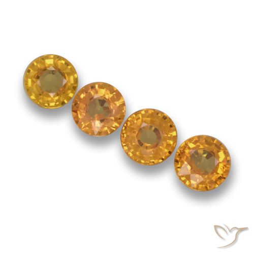 2.34ctw Naturale Arancio intenso-OroG Zaffiro, Rotondo, VVS-VS