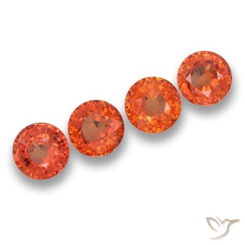 Gemme di Zaffiro Rosso intenso naturale da 2.44 ct, Rotondo, VVS-VS