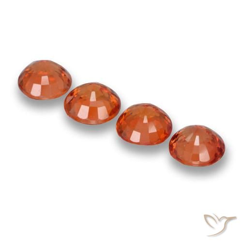 Gemme di Zaffiro Rosso intenso naturale da 2.44 ct, Rotondo, VVS-VS