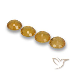 Gemme di Zaffiro Arancio medio-chiaro naturale da 2.33 ct, Rotondo, VVS-VS
