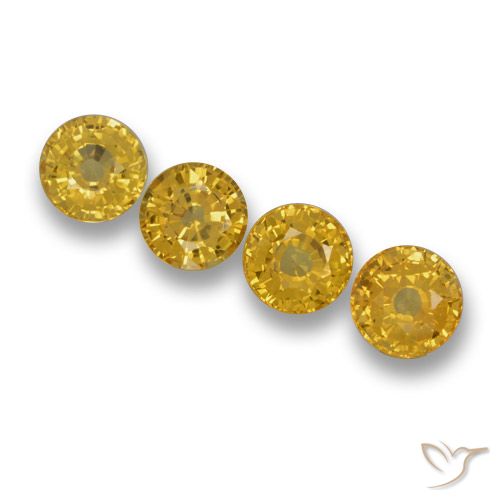 2.79ctw Naturale Giallo intenso Zaffiro, Rotondo, VVS-VS