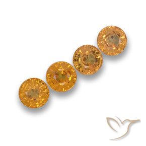 Gemme di Zaffiro Miele arancione naturale da 2.11 ct, Rotondo, VVS-VS