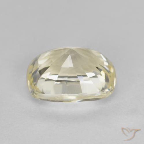 Zaffiro Giallo chiaro naturale da 1.24 ct, Cuscino, VVS-VS