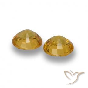 Gemme di Zaffiro Dorato naturale da 1.14 ct, Rotondo, VVS-VS