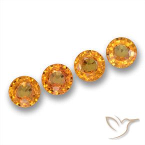 Gemme di Zaffiro Albicocca Arancia naturale da 2.18 ct, Rotondo, VVS-VS