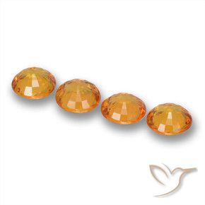 Gemme di Zaffiro Albicocca Arancia naturale da 2.18 ct, Rotondo, VVS-VS