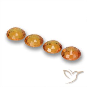 Gemme di Zaffiro Albicocca Arancia naturale da 2.04 ct, Rotondo, VS