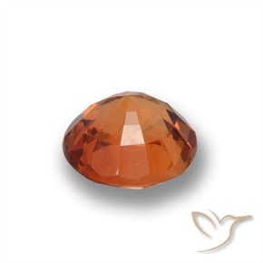 Zaffiro Arancio Medio naturale da 0.59 ct, Rotondo, VVS-VS