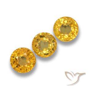 Gemme di Zaffiro Arancio Dorato Profondo naturale da 1.69 ct, Rotondo, VVS-VS
