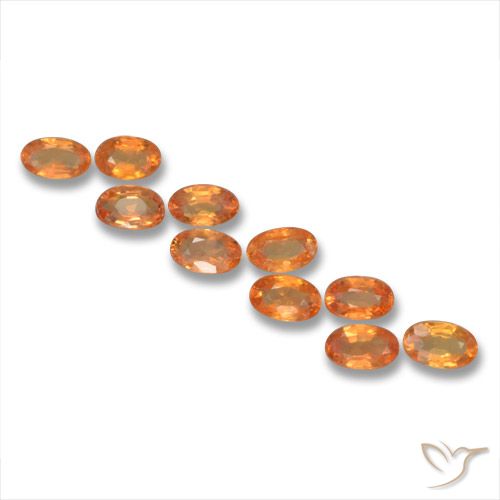 3.45ctw Naturale Arancione brillante Zaffiro, Ovale, VS