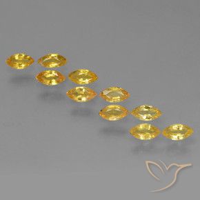 Gemme di Zaffiro Dorato naturale da 1.77 ct, Taglio marquise, VS