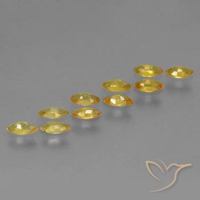 Gemme di Zaffiro Dorato naturale da 1.77 ct, Taglio marquise, VS