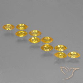 Gemme di Zaffiro Dorato naturale da 1.76 ct, Taglio marquise, VS