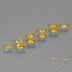 Gemme di Zaffiro Dorato naturale da 1.76 ct, Taglio marquise, VS