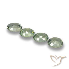 Gemme di Zaffiro Verde foresta naturale da 3.12 ct, Ovale, VVS-VS