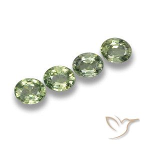 Gemme di Zaffiro Verde salvia naturale da 2.94 ct, Ovale, VVS-VS