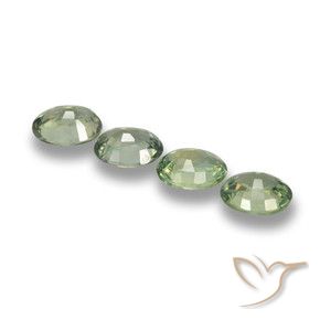 Gemme di Zaffiro Verde salvia naturale da 2.94 ct, Ovale, VVS-VS