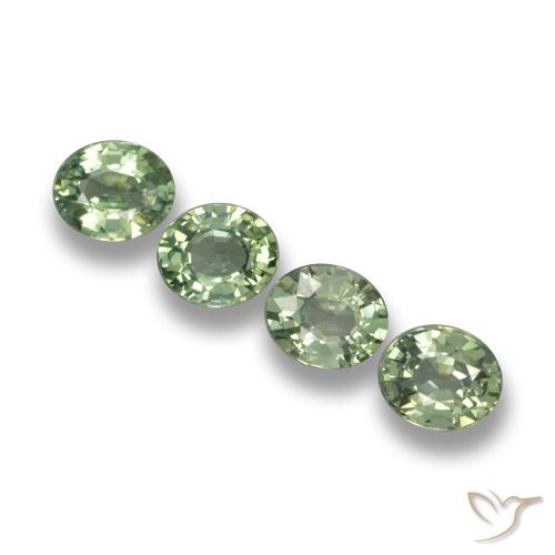 3.32ctw Naturale Verde foresta Zaffiro, Ovale, VVS-VS