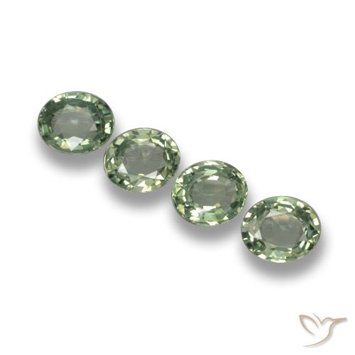 3.02ctw Naturale Verde foresta Zaffiro, Ovale, VVS-VS