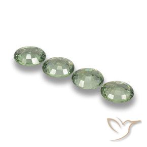 Gemme di Zaffiro Verde foresta naturale da 3.02 ct, Ovale, VVS-VS