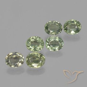 Gemme di Zaffiro Verde foresta naturale da 4.51 ct, Ovale, VVS-VS