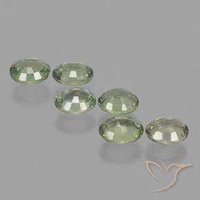 Gemme di Zaffiro Verde foresta naturale da 4.51 ct, Ovale, VVS-VS
