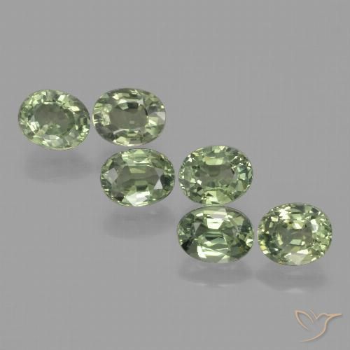 4.91ctw Naturale Verde foresta Zaffiro, Ovale, VVS-VS