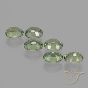 Gemme di Zaffiro Verde foresta naturale da 4.91 ct, Ovale, VVS-VS