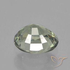Zaffiro Medium Light Green naturale da 0.91 ct, Ovale, VS