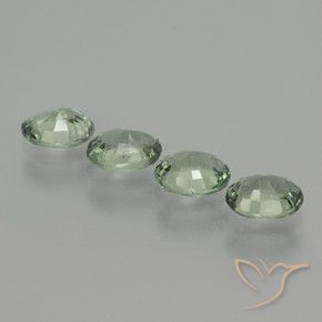 Gemme di Zaffiro Verde foresta naturale da 2.89 ct, Ovale, VVS-VS