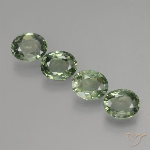 2.80ctw Naturale Verde chiaro Zaffiro, Ovale, VVS-VS
