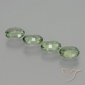Gemme di Zaffiro Verde chiaro naturale da 2.80 ct, Ovale, VVS-VS