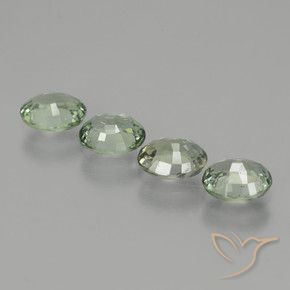 Gemme di Zaffiro Verde chiaro naturale da 2.99 ct, Ovale, VVS-VS