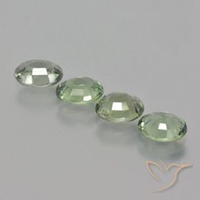 Gemme di Zaffiro Verde terroso naturale da 3.37 ct, Ovale, VVS-VS