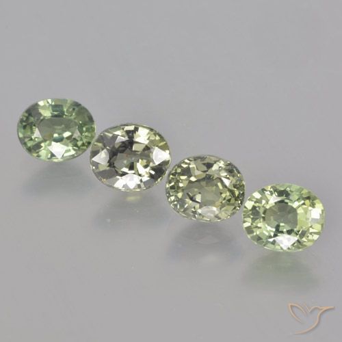 3.55ctw Naturale Verde chiaro Zaffiro, Ovale, VVS-VS
