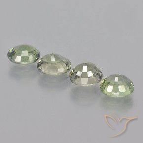 Gemme di Zaffiro Verde chiaro naturale da 3.55 ct, Ovale, VVS-VS