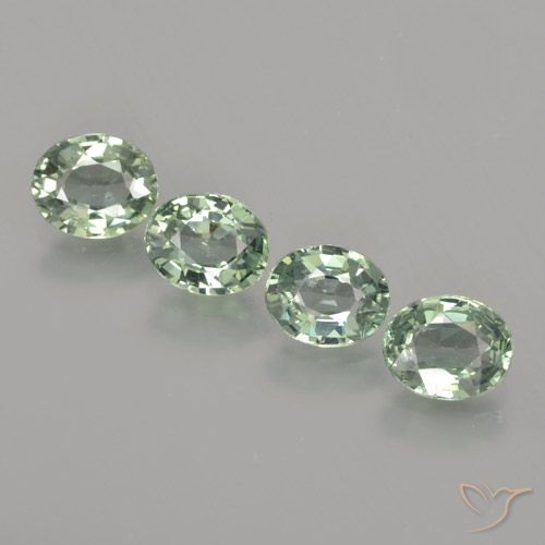 3.08ctw Naturale Verde muschio Zaffiro, Ovale, VVS-VS